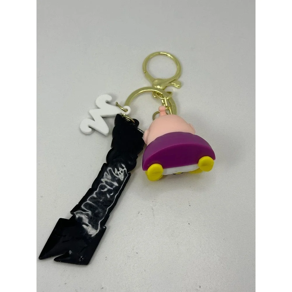 Dragon Ball Z Majin Buu Rubber Keychain Gold Ring Majin M Logo Charm DBZ
